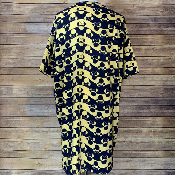 Lularoe Disney Minnie Mouse Blue Yellow Irma Tunic - Picture 2 of 8